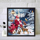 5D Diamond Painting Kit Santa and Animals Full Round Drill Rhinestone DIY W