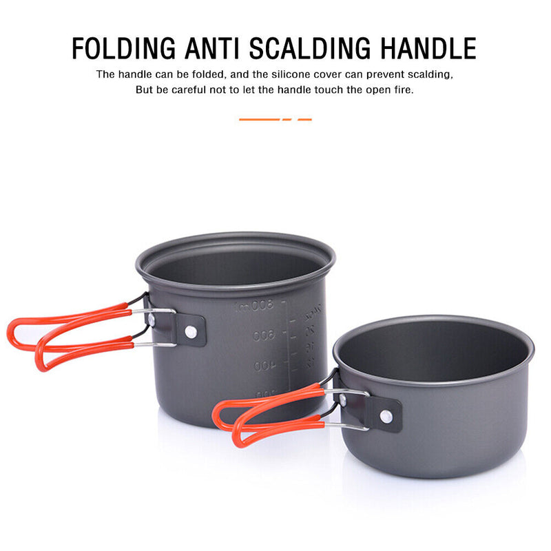 WIDESEA Portable Camping Cookware Set Outdoor Cooking Travel Tableware Picn