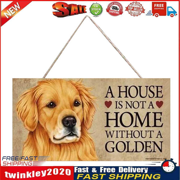 Wood Cute Dog Tags Hanging Board Pet Signs Dog House Door Wall Decor (5) Newly