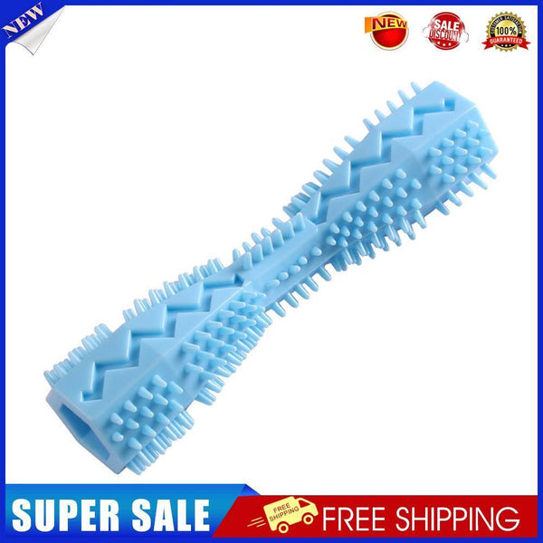 Dog Toys Toothbrush TPR Chew Teeth Cleaning Pet Molar Brushing Stick (Blue)