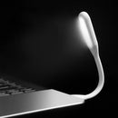 LED USB Night Light Desk Book Light Portable Lamp Bendable Lighting (White)