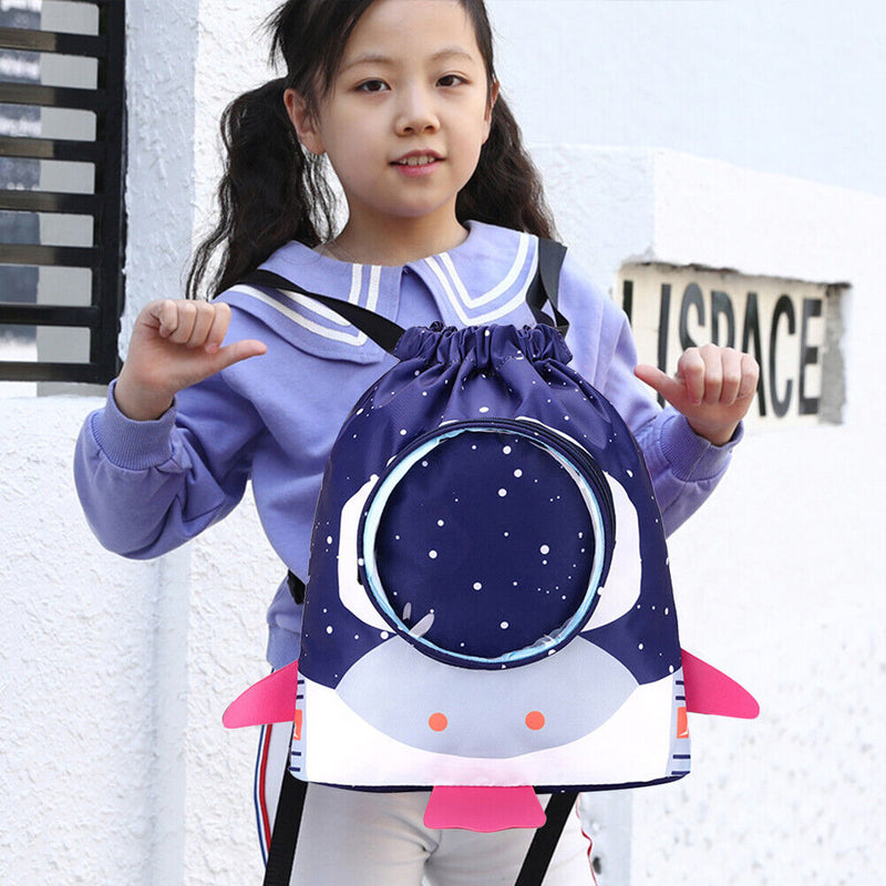 Waterproof Swimming Backpack Kid Outdoor Pool Beach Dry Wet Bag (Navy Blue)