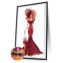 5D Diamond Embroidery Dress Lady Drawing Mosaic Kit Round Drill Diamond Paint