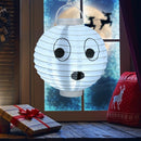 20cm Round Paper Lantern Halloween Expression Hanging Ball Light for Home Decor