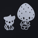 2pcs Mushroom Cutting Dies for DIY Metal Stencil Scrapbooking Emboss Craft-