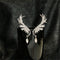 Drop Stud Earrings Dangle Angel Wings Earrings Rhinestone Ear Clip Ear Stud