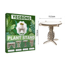 Flower Pot Base Holder Wood Plant Succulent Display Stand Shelf (Pineapple)