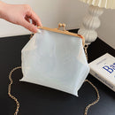 Transparent Shoulder Bags Women Clip Buckle PVC Clear Phone Pouch Crossbody Bags