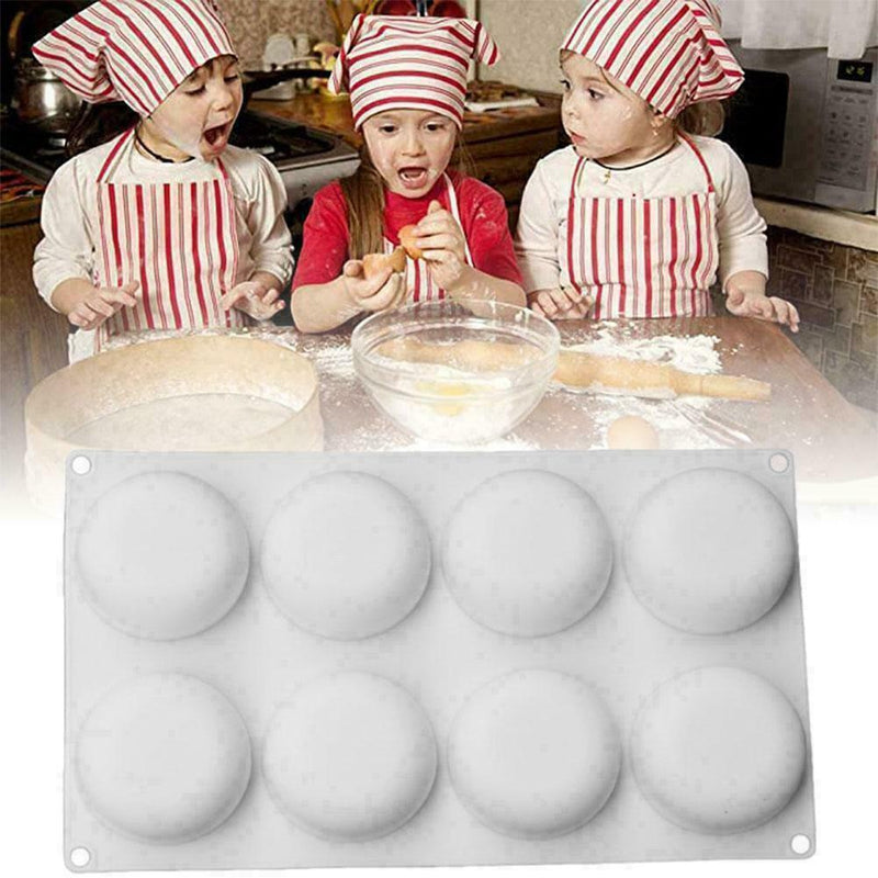Flat round mousse cake mold DIY baking mold silicone G3L6