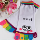 Random Fashion Trainer Sports Cute Five Finger Cotton Cartoon Smile Toe Socks