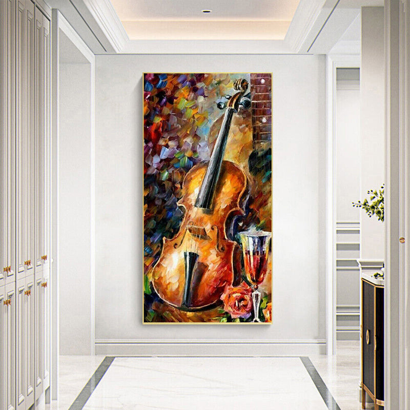 Abstract Guitar Oil Paint By Numbers Kit DIY Acrylic Painting on Canvas Drawing