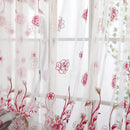 Peony Curtain Living Room Bedroom Home Door Window Curtain (Pink) Newly