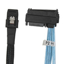 0.5m Mini SAS 36P SFF-8087 to 4 SAS 29P SFF-8482 Cable with 15P SATA Power