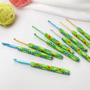 9pcs 2.25-6.5mm Soft Alumina Crochet Hooks Knitting Needle for Yarn Craft