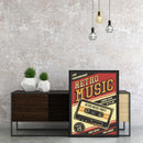 5D DIY Full Drill Round Shape Retro Poster Rhinestone Diamond Drawing for Hom