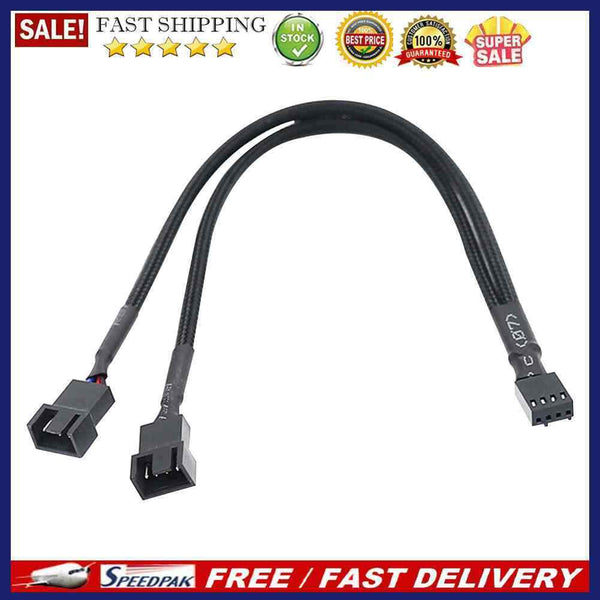 4 Pin Y Splitter Cable 4 Pin PWM Female to 3/4 Pin CPU PC Case Fan Adapter Cable