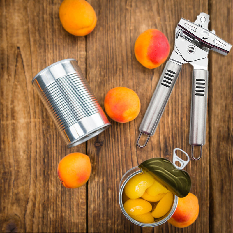 Can Opener Manual - 3 in 1 Handheld Safety Can Opener Comfortable Grip