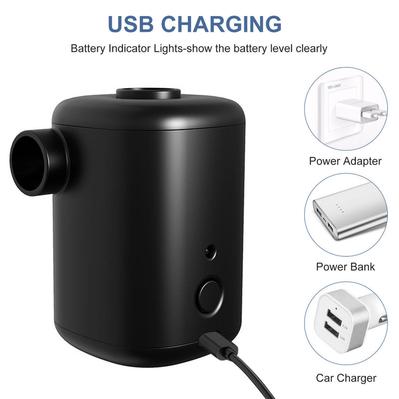 #A Rechargable Mini Inflator Lightweight Wireless Swimming Rings Home Air Pump T