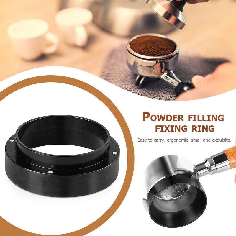 Coffee Powder Tool Anti-drop Dosing Ring for Brewing Bowl (Black 53mm) Newly