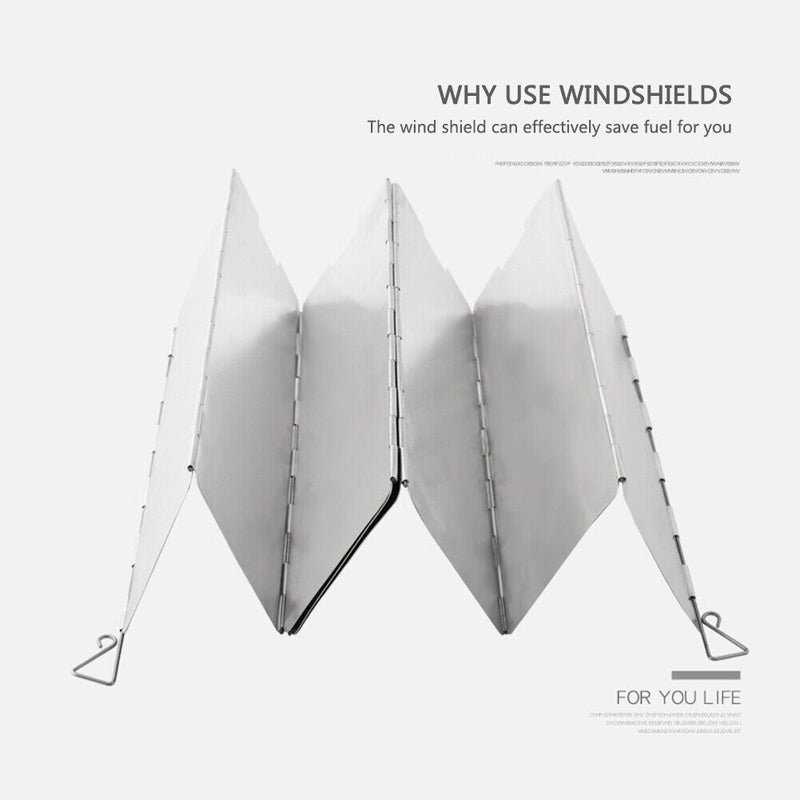 Outdoor Picnic Cooking Windproof Wind Shields Screen Foldable Stove Windshield