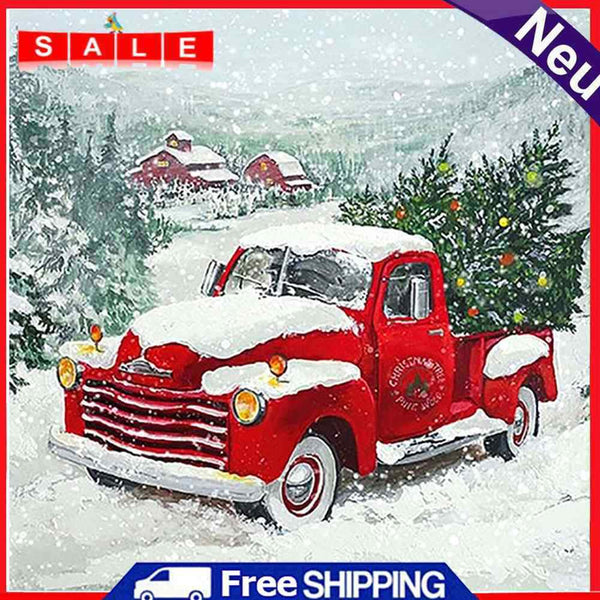 5D Red Car Diamond Painting Kit Round Drill Rhinestone Picture Craft for Gifts