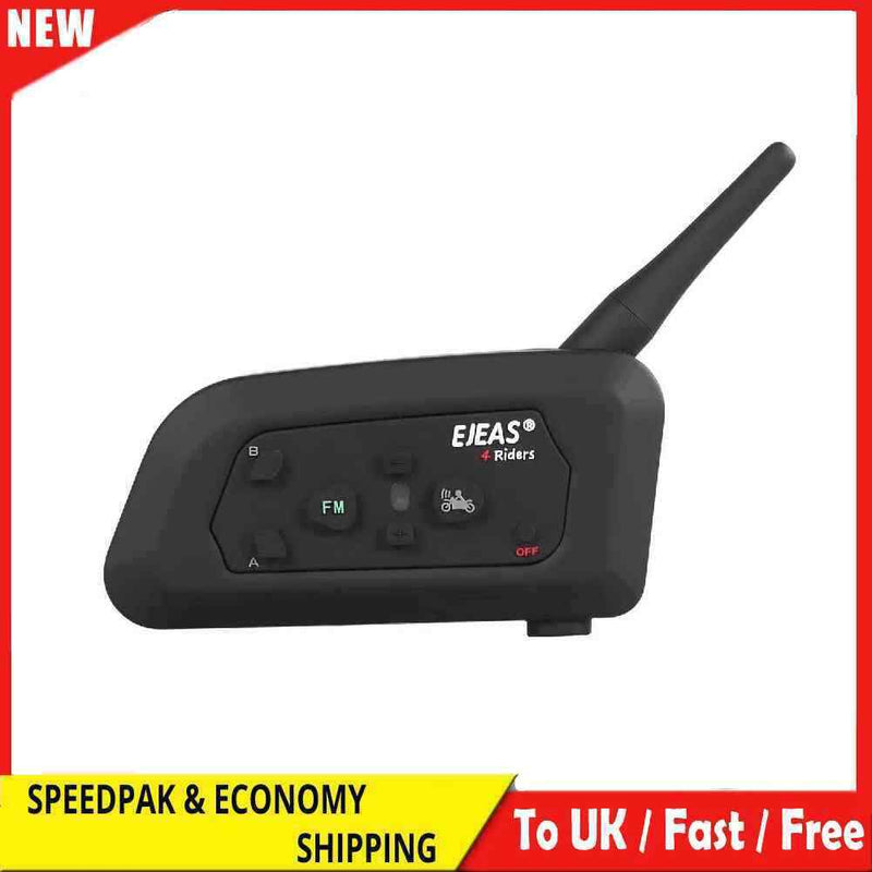 EJEAS Helmet Intercom Headsets Bluetooth-compatible 3.0 Interphone for 4 Riders