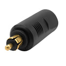 12V European Plug Motorcycle DIN Socket Cigarette Lighter Adapter Black