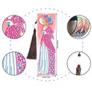 2pcs DIY Diamond Painting Leather Bookmark Lady Mosaic Special-shaped Drill Art