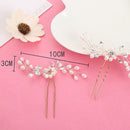 Simulated Wedding Party Crystal Floral Shape Hair Fork Bride Headdress Hairpins