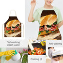 Kitchen Aprons for Women Men Household Baking Linen Cook Hamburger Tablier