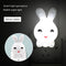 LED Night Light Cute Rabbit Intelligent Bedside Lamp Bedroom Decor (White)