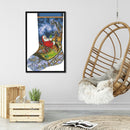 Christmas Socks Print Partial Embroidery Kits 11CT Stamped Needlework Home Decor