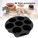 Silicone Air Fryer Mold 7-Cavity Cupcake Muffin Baking Cups Cake Pan (18cm)