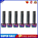 6pcs Stainless Steel MTB Bicycle Stem Screw Road Stem Riser Bolt (M5 Color)