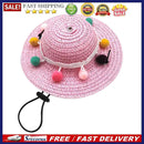 Colorful Adjustable Dog Straw Cool Sun Hats Puppy Pet Cat Costume Pet Supplies