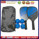 2pcs Pickle Paddles Rackets + 4 Balls Kit Lightweight Racquet for Indoor Outd