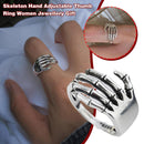 Skeleton Hand Silber Plt verstellbarer Daumenring Damen Schmuck Geschenk.
