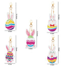 5pcs Diamond Painting DIY Full Special Shaped Easter Keychains Kit (YSK76) Newly