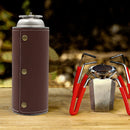 Leather Gas Bottle Cover Outdoor Camping Propane Tank Holder Bag (Coffee) Newly