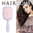 Wide Teeth Air Cushion Combs Scalp Massage Brush Hollow Grid Comb (Pink)
