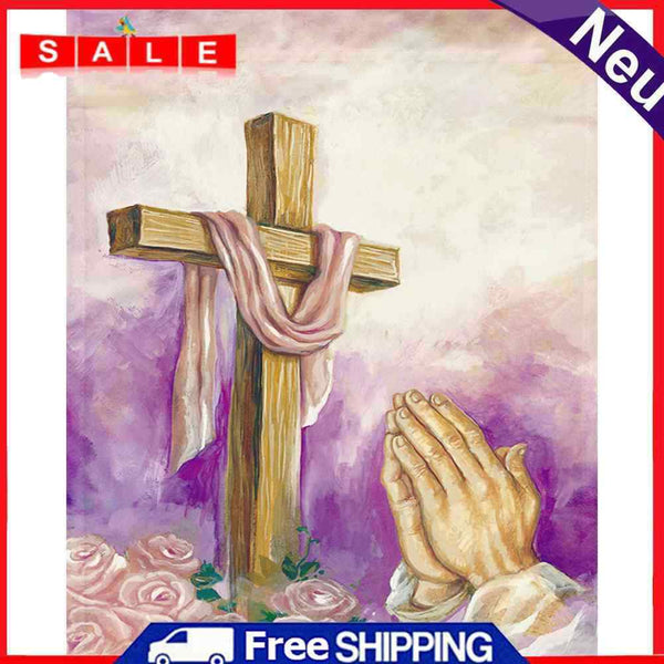 Abstract Cross Oil Paint By Numbers DIY Canvas Wall Art Picture Craft Home Decor