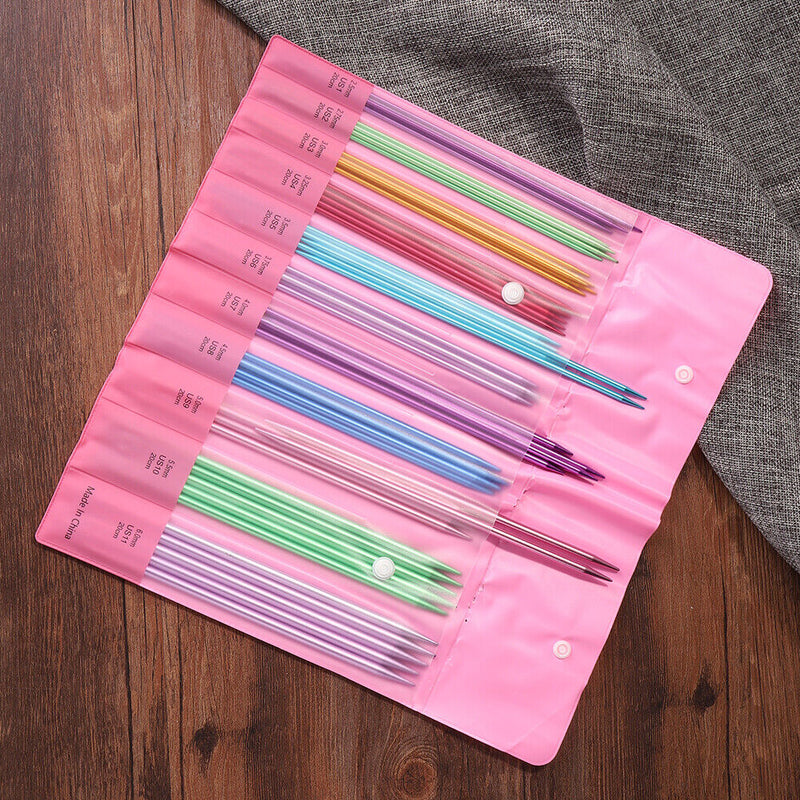 55pcs Straight Knitting Needles Alumina Crochet Hook DIY Sweater Weave Tools