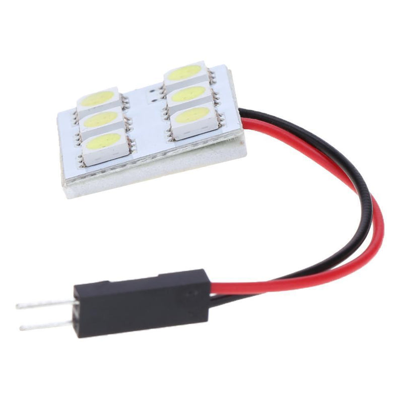 DC 12V 5050 6SMD LED White Light Car Interior T10 Festoon BA9s Lamp Panel Newly