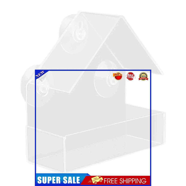 Window House Bird Feeder, Transparent Suction Cup Birdfeeders for Garden, Yard