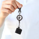 Snooker Pool Cue Chalk Holder Clips Keychain Portable Keyrings Drawing Belt Clip