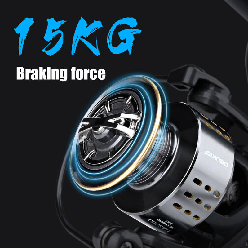Spinning Fishing Reel 3+1 BBs Metal Line Cup Wheel Fishing Tackle (DA6000) Newly