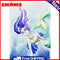 Art 5D Watercolor Fish Lady Drill Diamond Rhinestone DIY Full Round Painting Kit