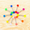 Gothic Hip Hop Cool Rock Punk Tongue Rings Barbell Luminous For 10pcs/set