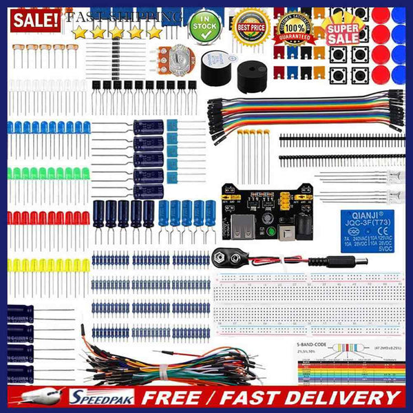 Starter Beginner DIY Electronics Basic Kit 830 Holes Breadboard Resistors B