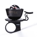 2 in 1 Bicycle Handlebar Bell Compass for MTB Bike Safety Cycling (Black) Newly